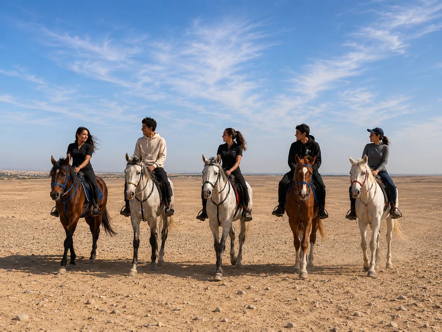 Red Sea Horse Riding in Hurghada (Beach and Desert), quad bikes lined up before the ride