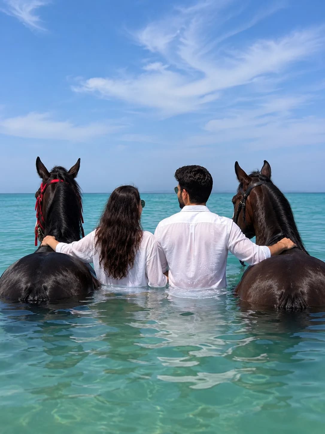 Red Sea Horse Riding in Hurghada (Beach and Desert), BBQ dinner around the fire