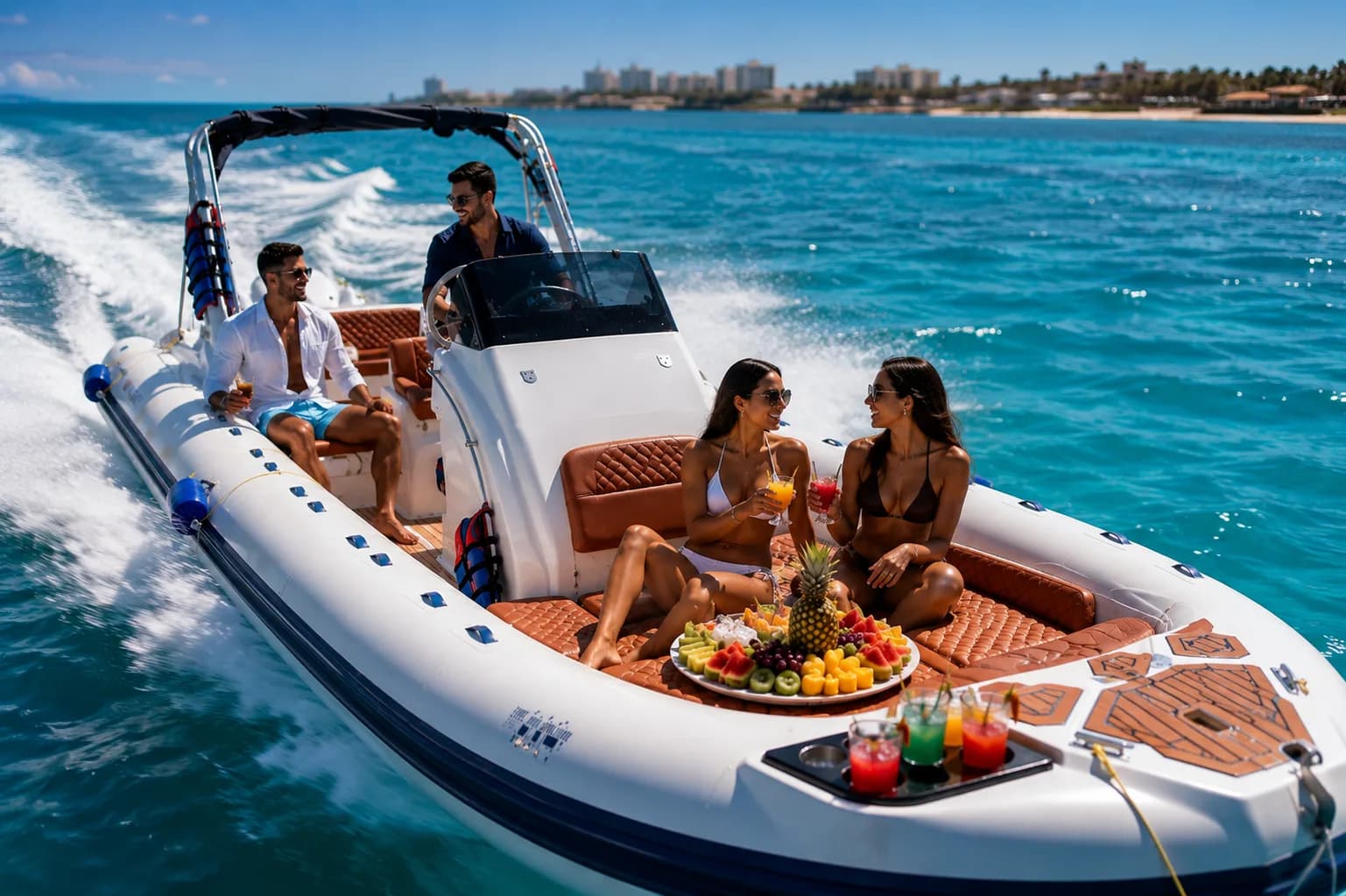 Private Speedboat to the Islands, Pick Your Island, the bay seen from the boat