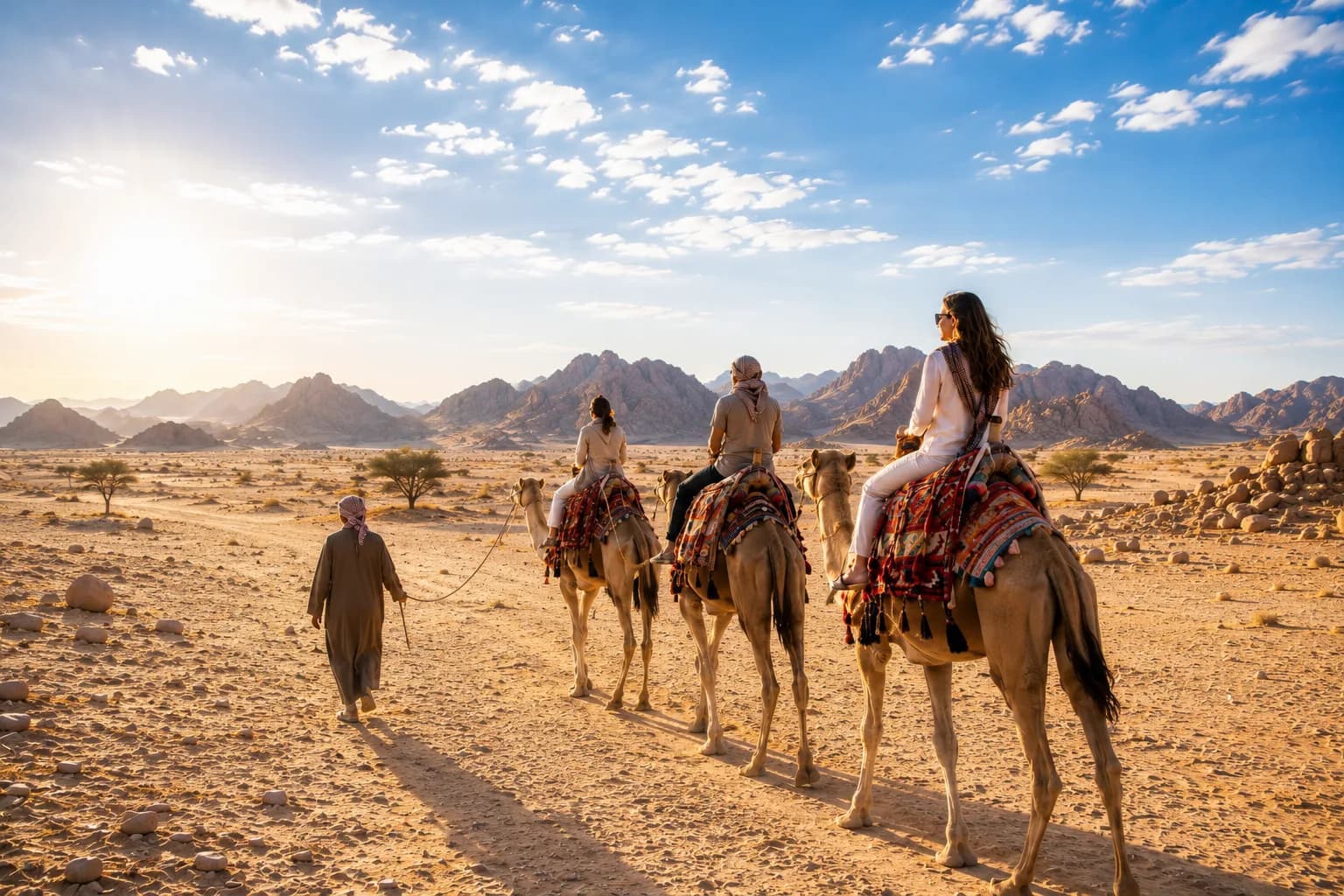 Stargazing Desert Safari from Hurghada, Bedouin camp at sunset