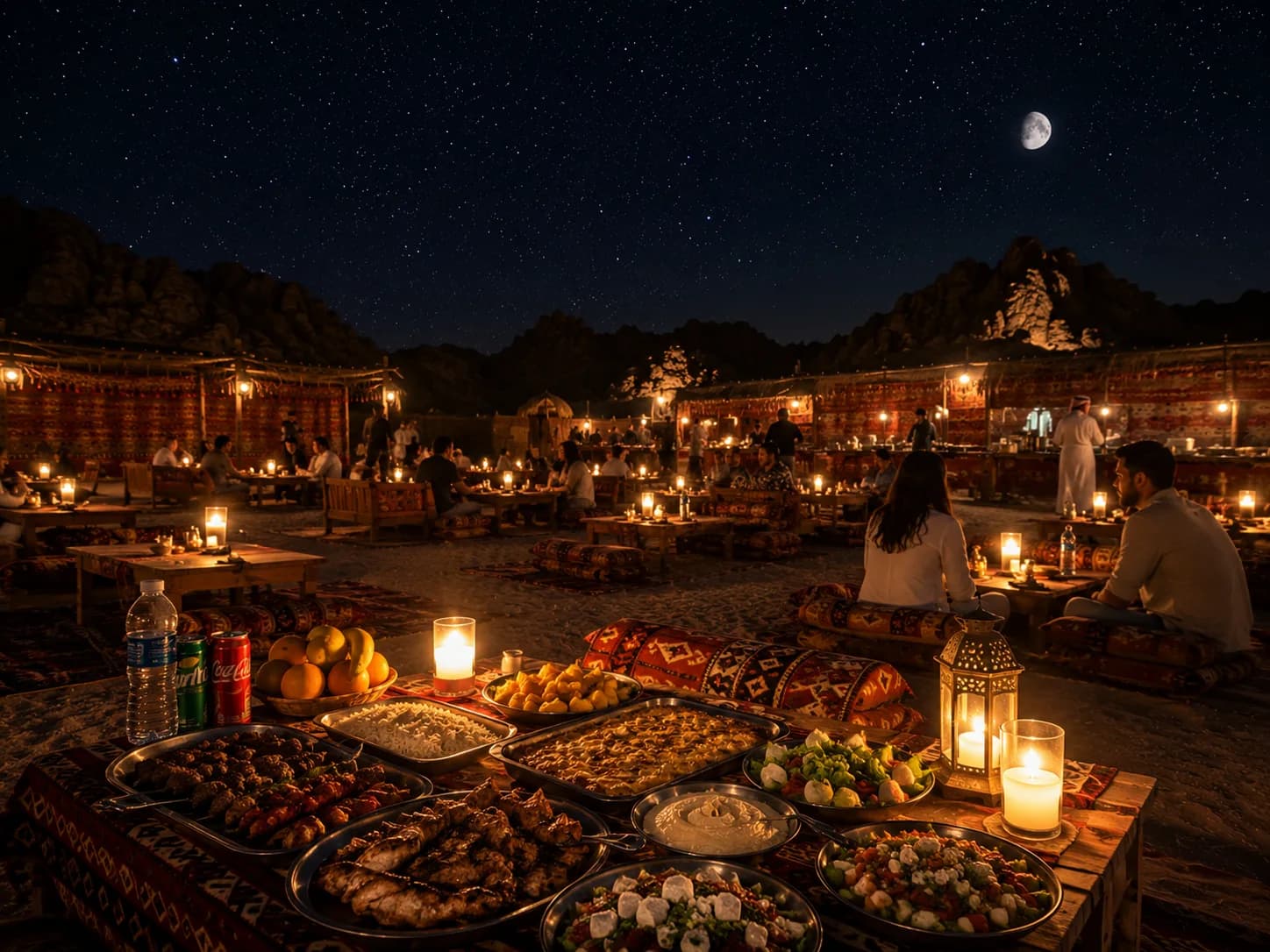Stargazing Desert Safari from Hurghada, camel ride near the Bedouin village