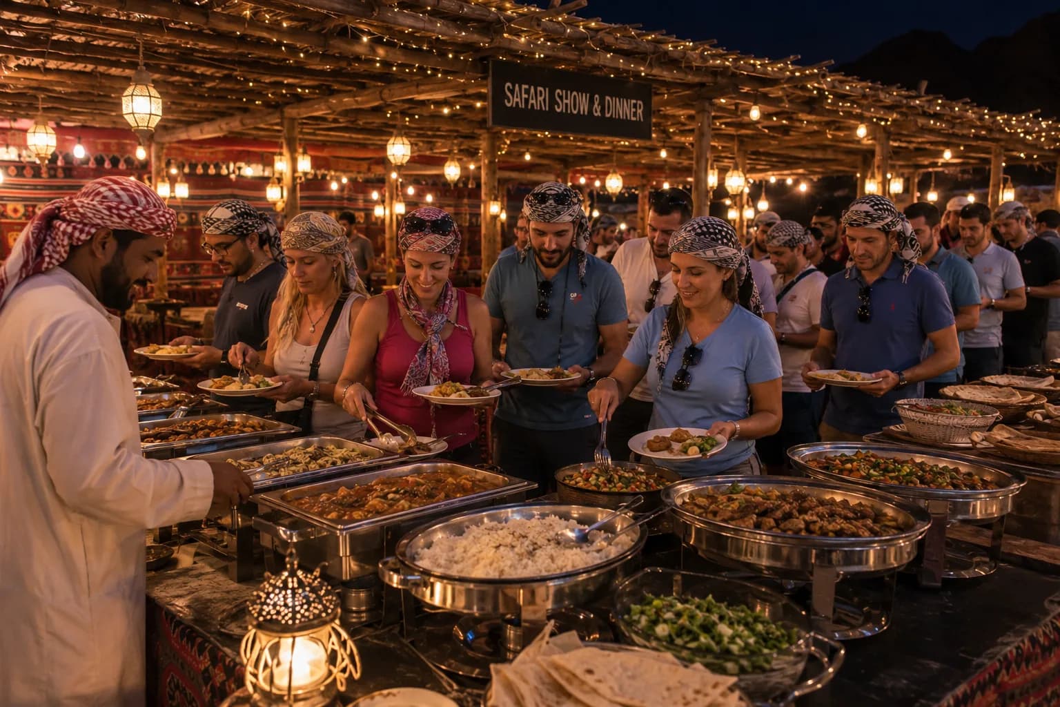 Super Safari Adventure, BBQ dinner around the fire