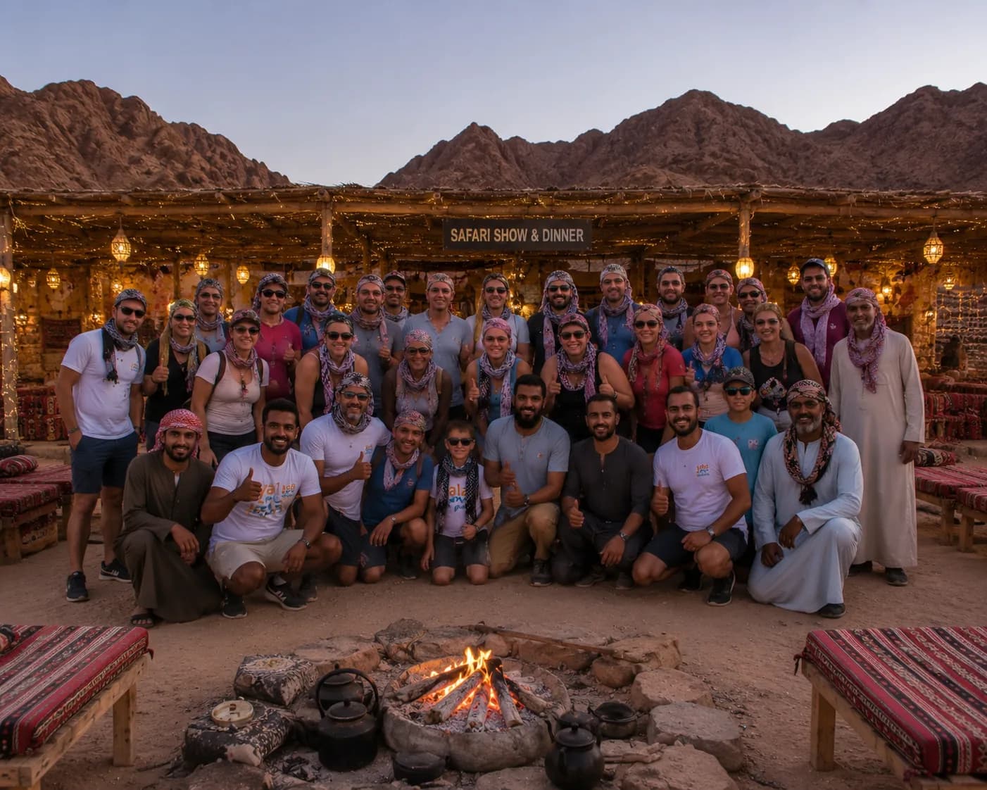 Super Safari Adventure, desert mountains at golden hour