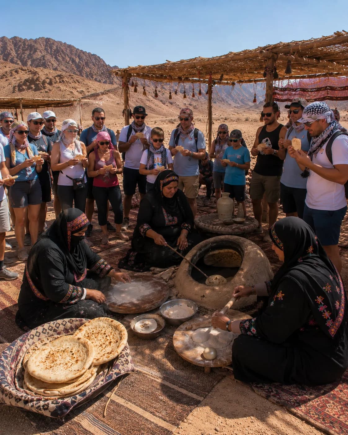 Super Safari Adventure, Bedouin tea being served